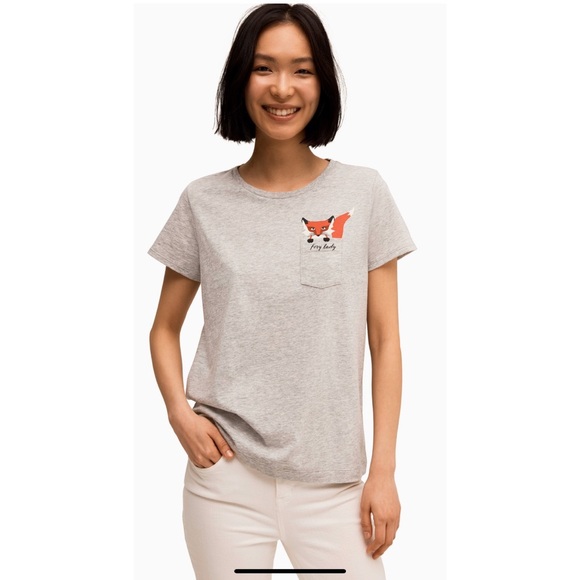 Kate Spade fox t-shirt Size S - Picture 1 of 6
